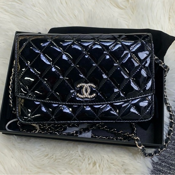 CHANEL Handbags - Chanel Black Patent Leather WOC